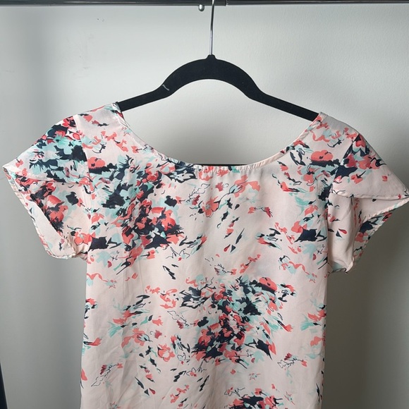 Japna Pink Flutter Sleeve Short Sleeve Blouse Size Medium - Picture 3 of 7